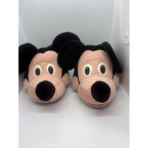 Vintage Small Disney Store Mickey Mouse Fluffy Slippers